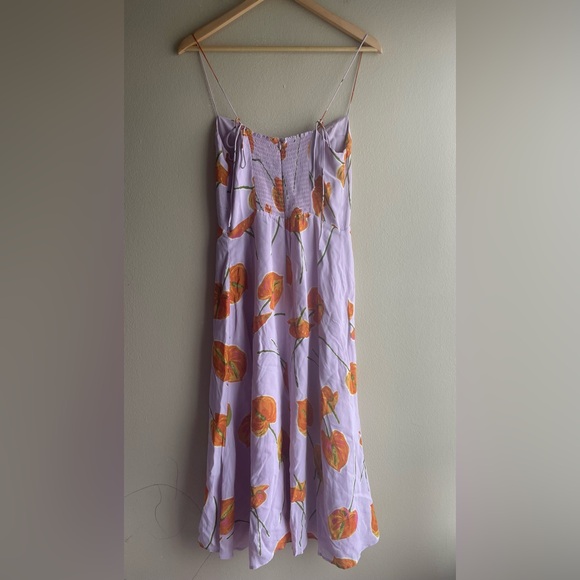 Reformation Juliette Dress Luciana Purple Orange Floral Size 8 - Picture 10 of 16
